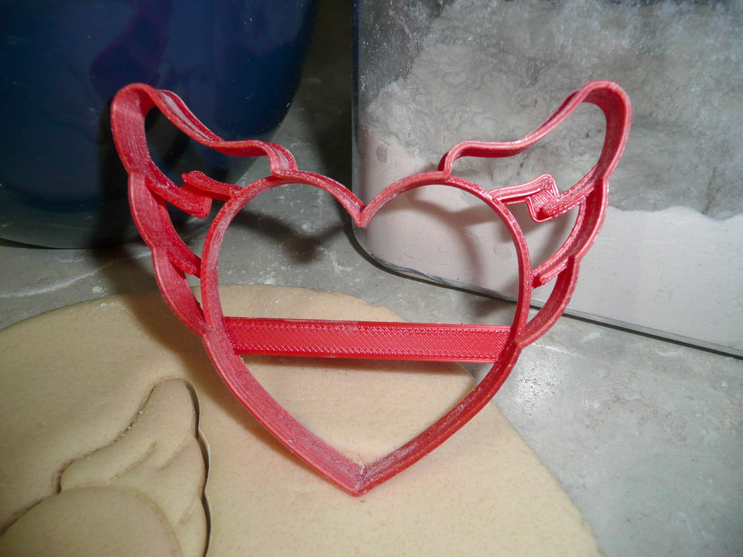 Heart With Angel Wings Love Memorial Tattoo Valentines Cookie Cutter USA PR3324