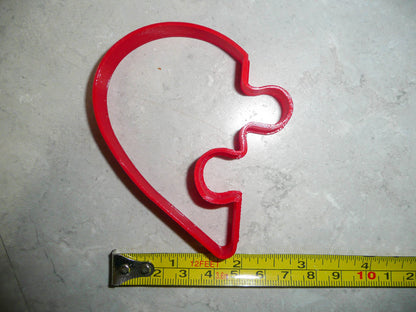 Heart Puzzle Pieces Love Valentines Wedding Set Of 2 Cookie Cutters USA PR3325