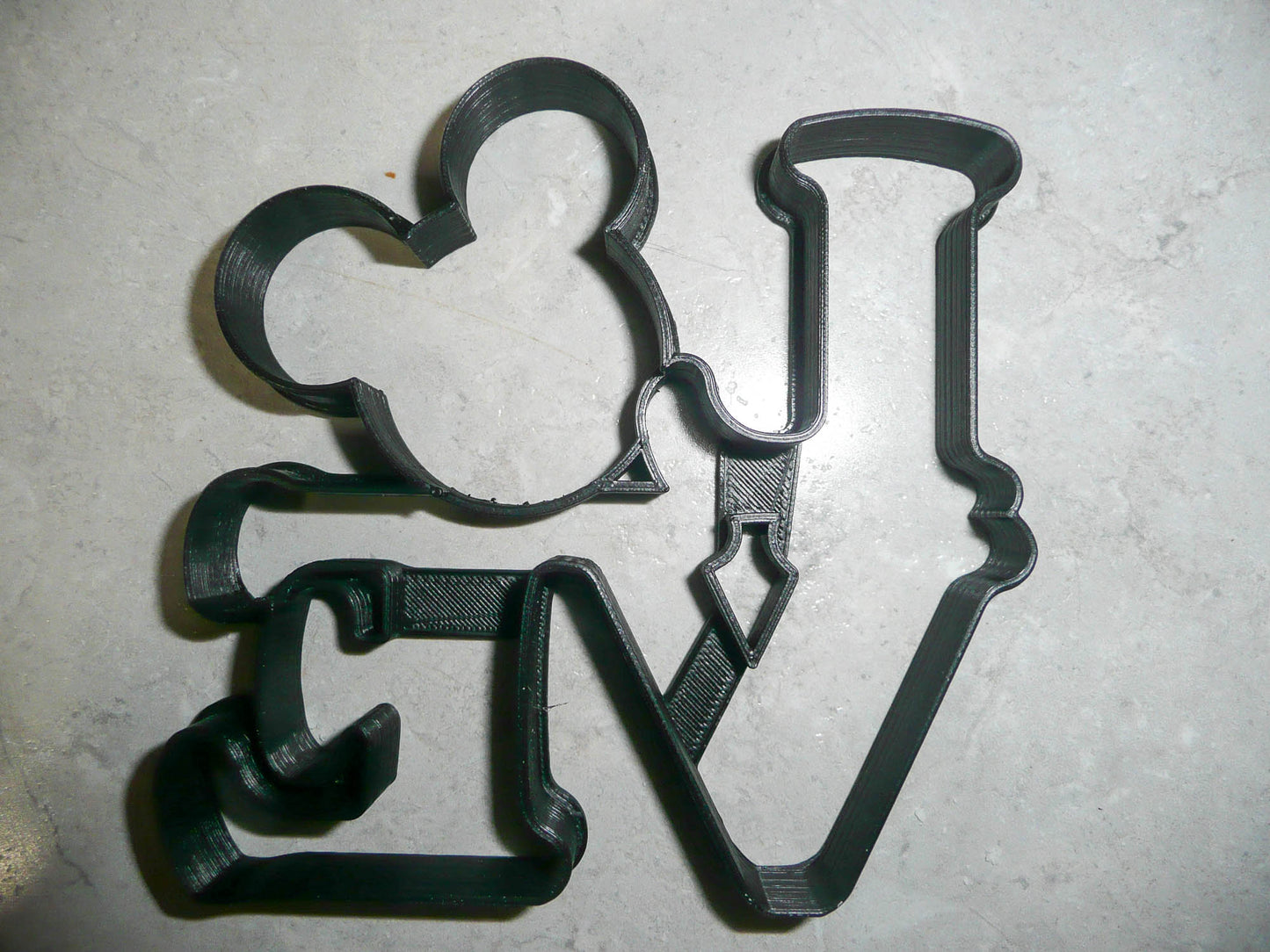 Mickey Mouse Head Love Word Letters Valentine Wedding Cookie Cutter USA PR3326