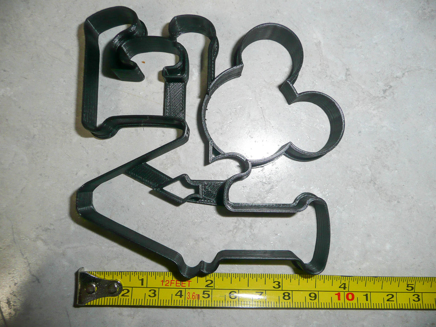 Mickey Mouse Head Love Word Letters Valentine Wedding Cookie Cutter USA PR3326