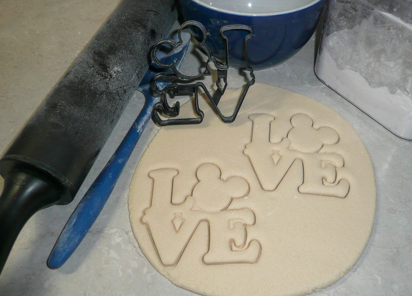 Mickey Mouse Head Love Word Letters Valentine Wedding Cookie Cutter USA PR3326