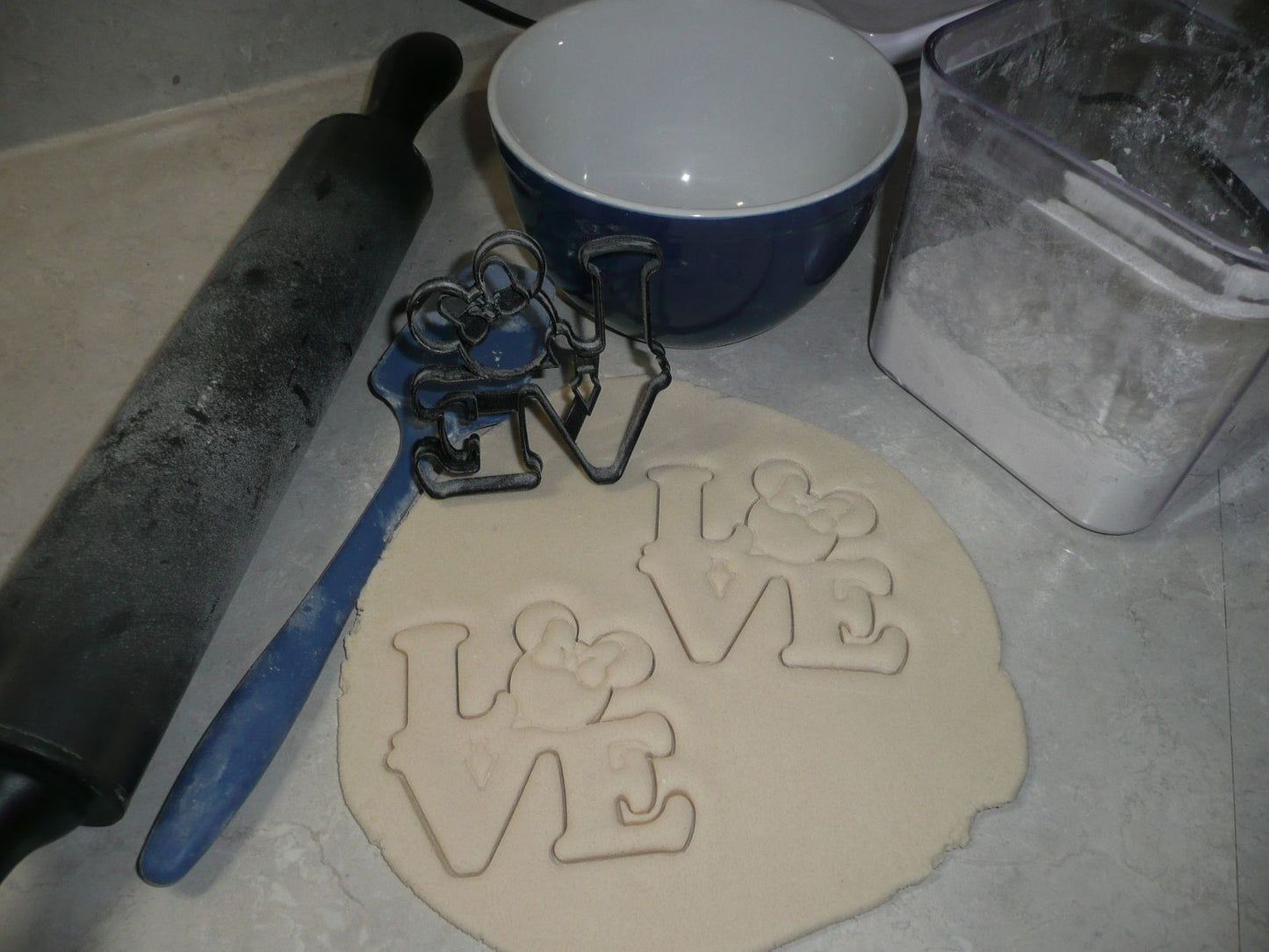 Minnie Mouse Head Love Word Letters Valentine Wedding Cookie Cutter USA PR3327