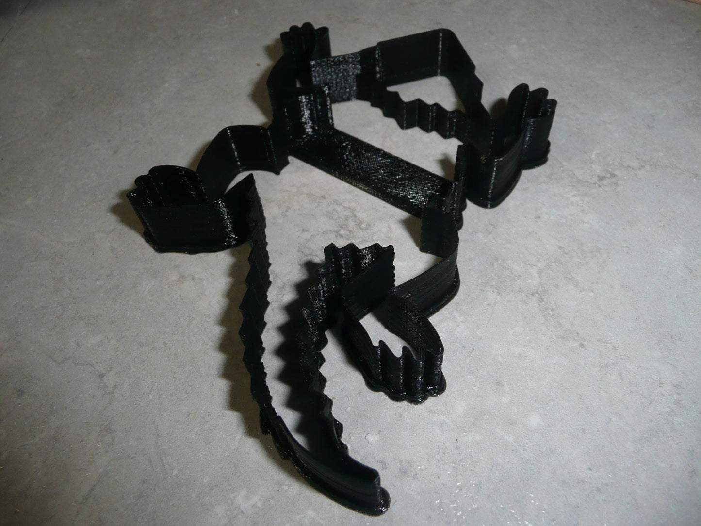 Horned Frog Toad Lizard Tropical Amphibian Animal Cookie Cutter USA PR3355