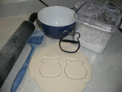Bear Face Head Outline Cartoon Style Plush Teddy Animal Cookie Cutter USA PR3360
