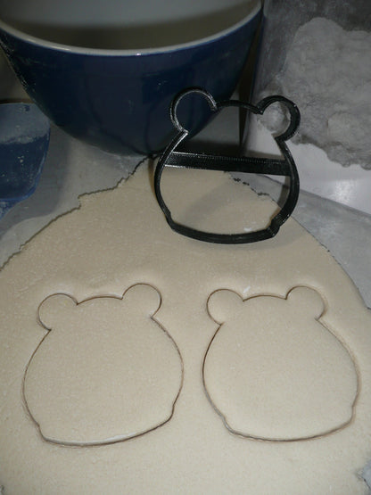 Bear Face Head Outline Cartoon Style Plush Teddy Animal Cookie Cutter USA PR3360