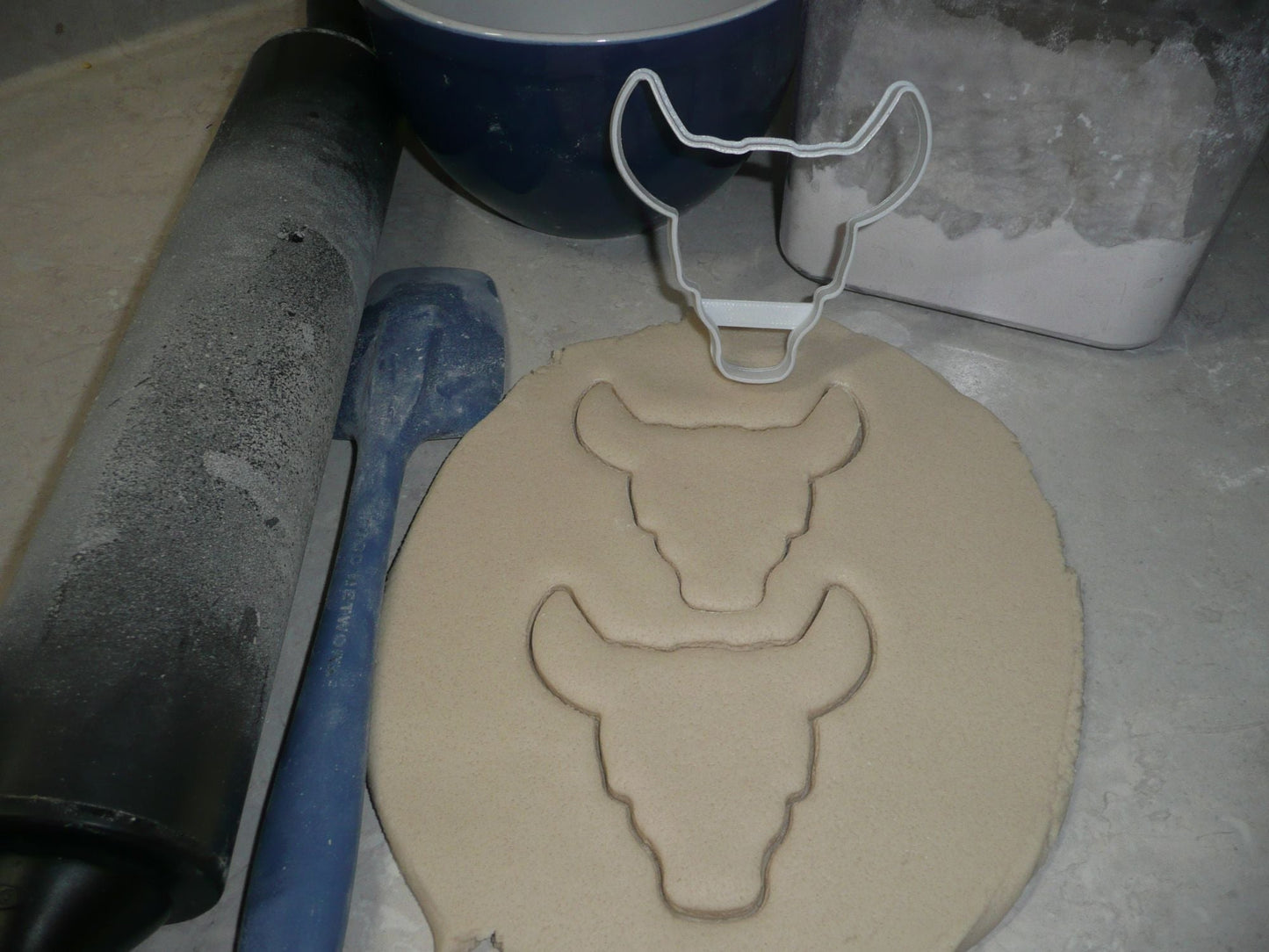 Cow Skull Outline Tattoo Symbol Protection Courage Cookie Cutter USA PR3389