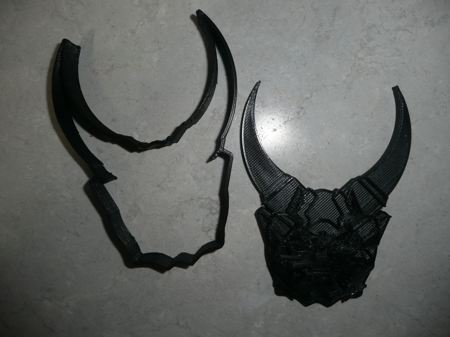 Oni Mask Japanese Samurai Horns Set of 2 Stamp With Cookie Cutter USA PR2308