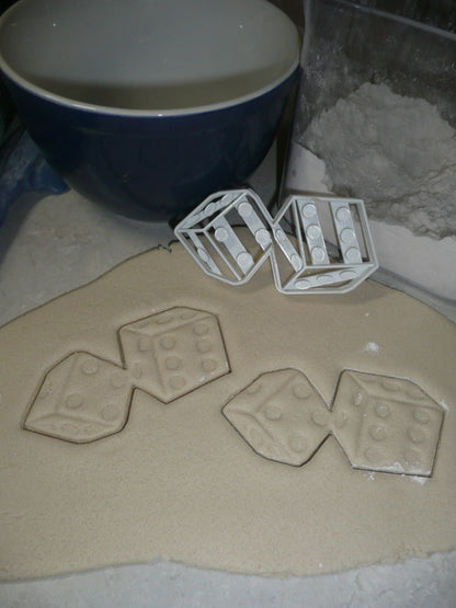 Pair Of Dice Board Game Roll Cards Poker Cookie Cutter Baking Tool USA PR3387