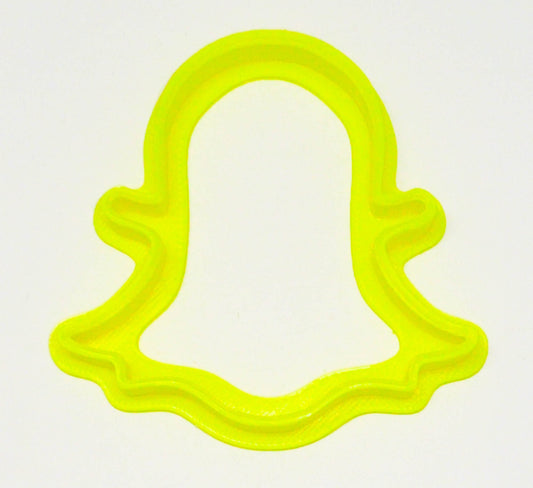 6x Snapchat Ghost Fondant Cutter Cupcake Topper 1.75" USA FD2300