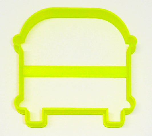 6x School Bus Outline Fondant Cutter Cupcake Topper 1.75 IN USA FD3369