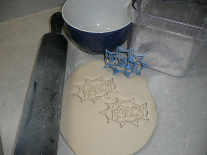 Boom Sign Quote Superhero Comic Book Movie Cookie Cutter Made in USA PR3197