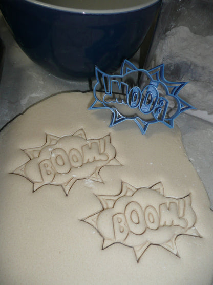 Boom Sign Quote Superhero Comic Book Movie Cookie Cutter Made in USA PR3197