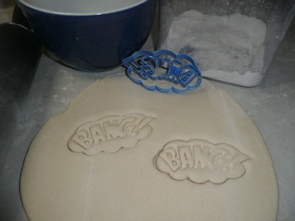 Bang Sign Quote Superhero Comic Book Movie Cookie Cutter Made in USA PR3198