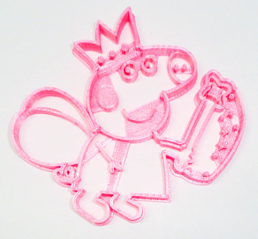 6x Peppa Pig Fairy Fondant Cutter Cupcake Topper 1.75" USA FD2236