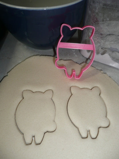 Pig Outline Front Facing Piggy Farm Animal Cookie Cutter USA PR3380