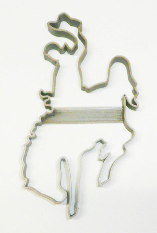 6x Bucking Horse Cowboy Fondant Cutter Cupcake Topper 1.75" USA FD2097