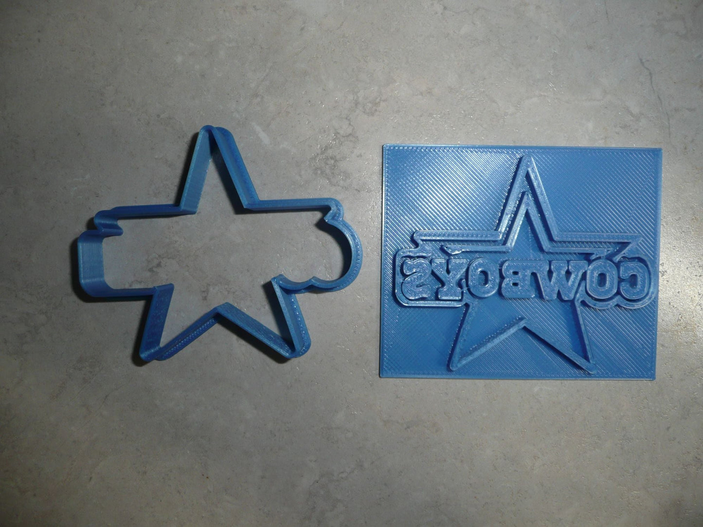 Dallas Cowboys Cookie Stamp and Outline Cutter Set of 2 Made in USA PR3192