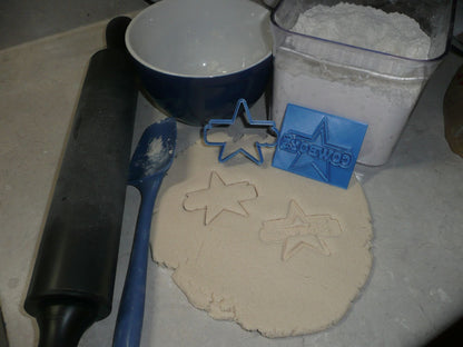 Dallas Cowboys Cookie Stamp and Outline Cutter Set of 2 Made in USA PR3192