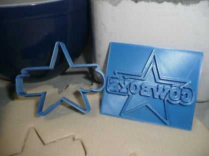 Dallas Cowboys Cookie Stamp and Outline Cutter Set of 2 Made in USA PR3192