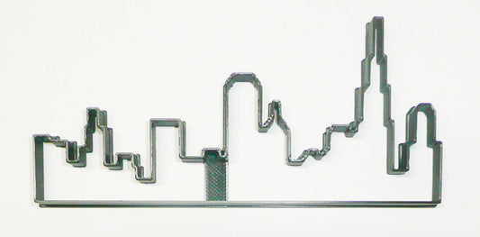 6x Chicago Skyline Fondant Cutter Cupcake Topper 1.75 IN USA FD3370