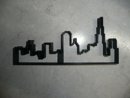 6x Chicago Skyline Fondant Cutter Cupcake Topper 1.75 IN USA FD3370