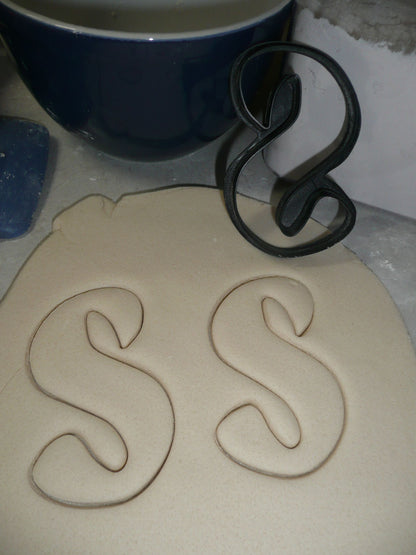 Letter S Uppercase Fancy Stylized Font Alphabet Cookie Cutter USA PR3346