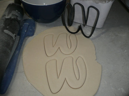 Letter W Uppercase Fancy Stylized Font Alphabet Cookie Cutter USA PR3350