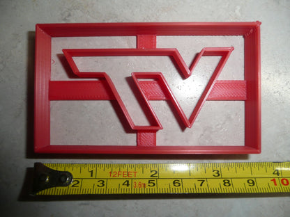 Virginia Tech University VT Letters Impression Sports Cookie Cutter USA PR3281