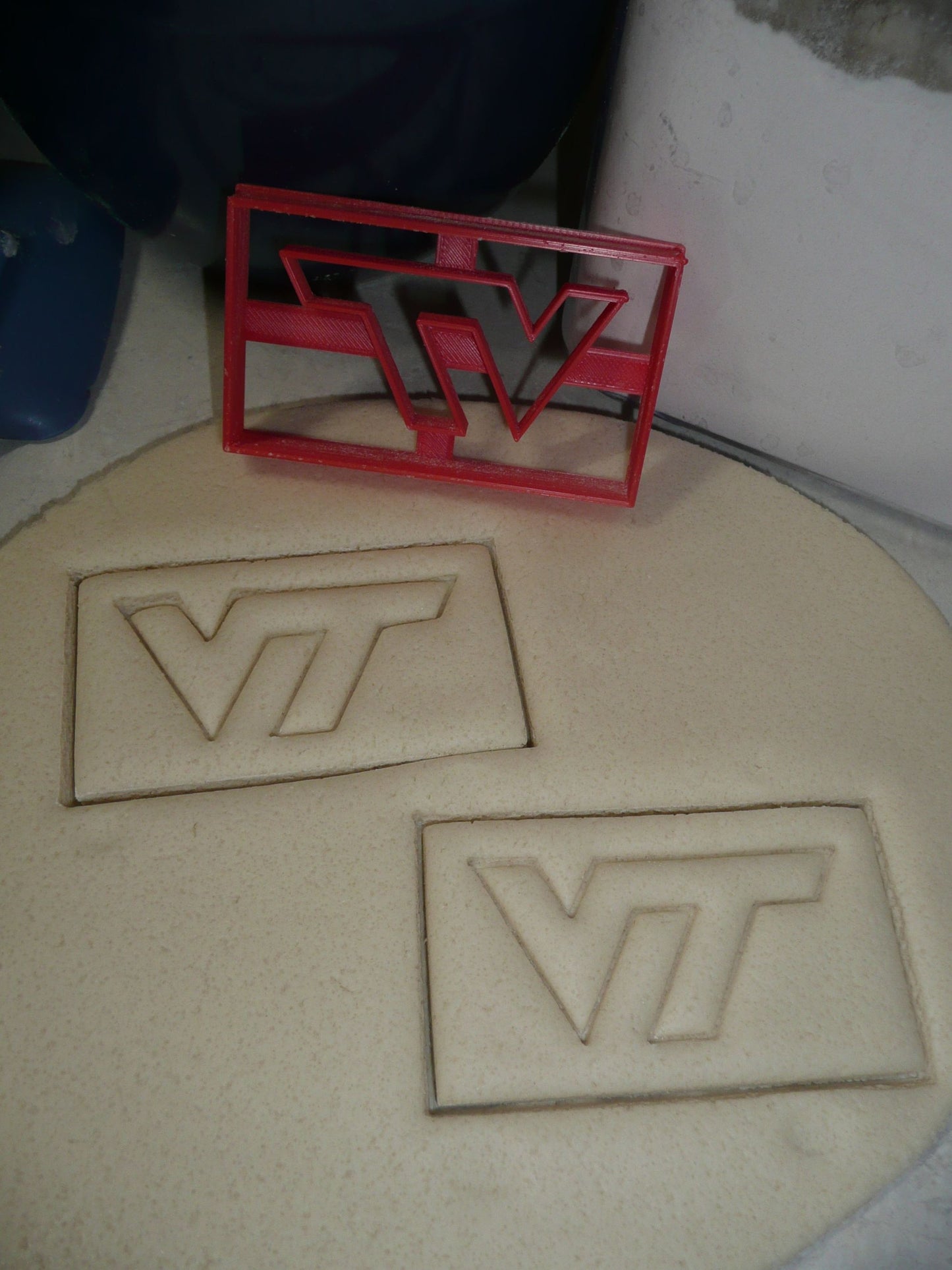 Virginia Tech University VT Letters Impression Sports Cookie Cutter USA PR3281