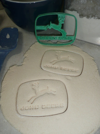 John Deere Vintage Logo With Words Farm Tractor Cookie Cutter USA PR3868