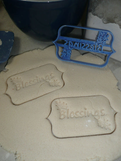 Blessings Word Thanksgiving Thanks Blessed Font Letters Cookie Cutter USA PR3880