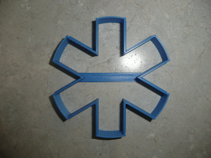 Medical Symbol or Asterisk Sign Text Star of Life Cookie Cutter USA PR4112