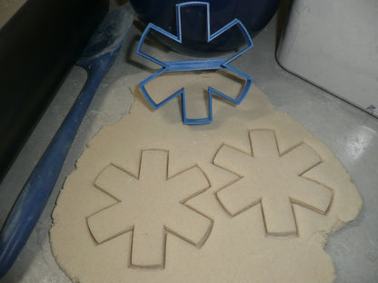 Medical Symbol or Asterisk Sign Text Star of Life Cookie Cutter USA PR4112