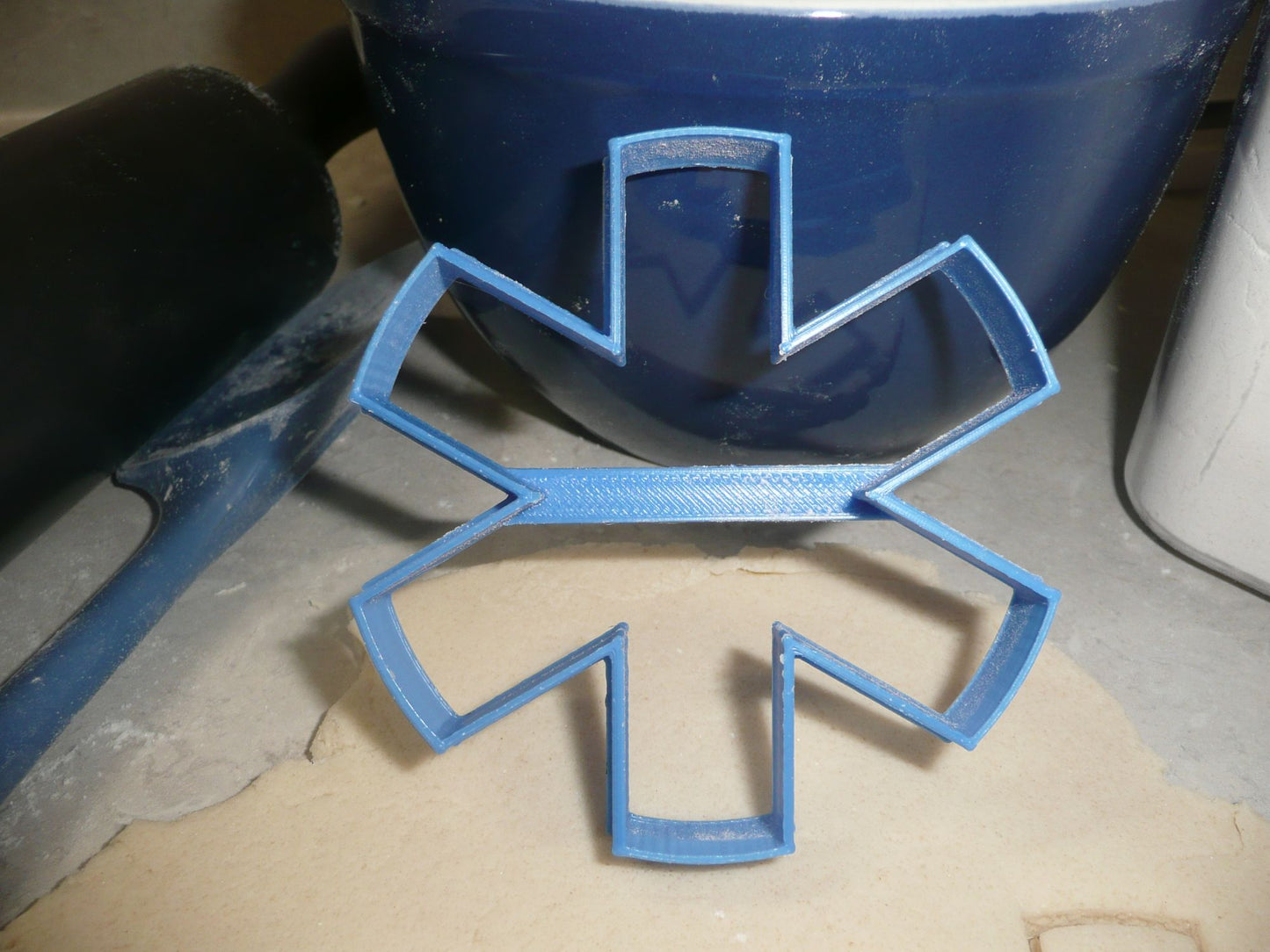 Medical Symbol or Asterisk Sign Text Star of Life Cookie Cutter USA PR4112