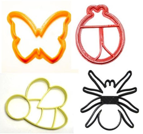 Insects Bugs Ladybug Bee Butterfly Spider Set Of 4 Cookie Cutters USA PR1061