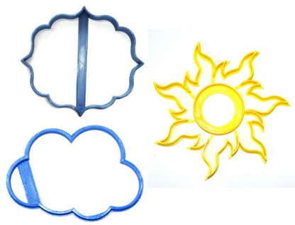 You Are My Sunshine Valentine Sun Cloud Set Of 3 Cookie Cutters USA PR1219