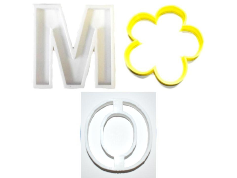 Happy Mothers Day M O M Mom Daisy Flower Set Of 3 Cookie Cutters USA PR1226