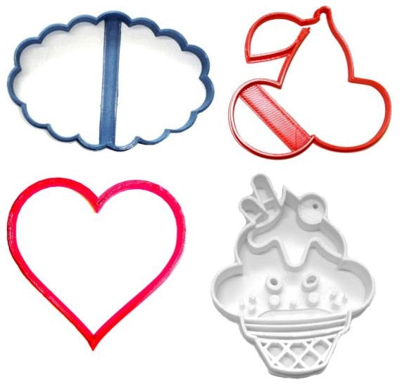 You Are The Cherry On Top Valentines Heart Set Of 4 Cookie Cutters USA PR1227