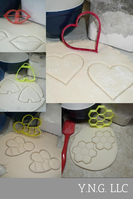 Bee Be Mine Bumblebee Honeybee Valentine Set Of 5 Cookie Cutters USA PR1303