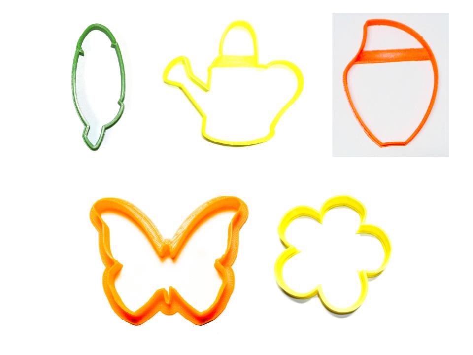 Flower Garden Butterfly Flowers Petal Leaf Set Of 5 Cookie Cutters USA PR1537