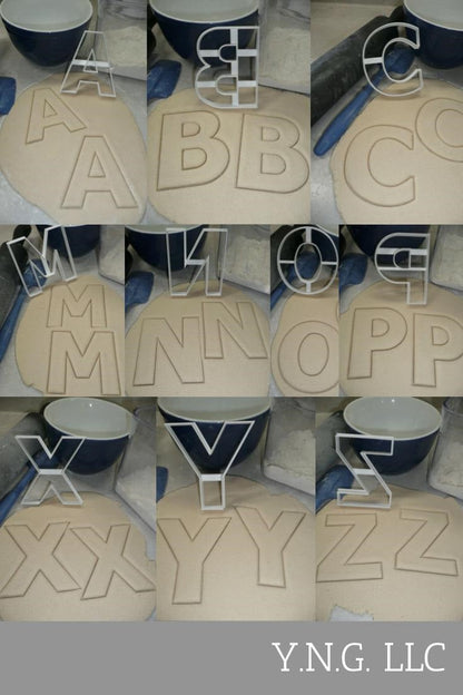 Alphabet Letters A To Z 4 Inch Tall Full Set Of 26 Cookie Cutters USA PR1545