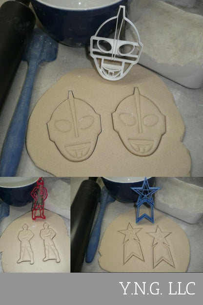 Ultraman Science Patrol Earth Protectors Set of 3 Cookie Cutters USA PR1564