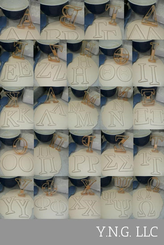 Greek Alphabet Letters Alpha To Omega Set Of 24 Cookie Cutters USA PR1568