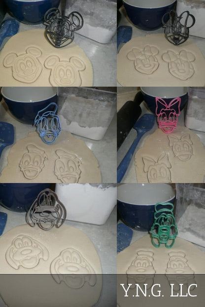 Mickey Minnie and Friends Face Set Of 6 Cookie Cutters USA PR1569