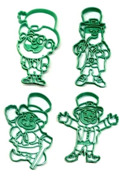 Leprechauns Irish Saint Patricks Pattys Day Set Of 4 Cookie Cutters USA PR1571