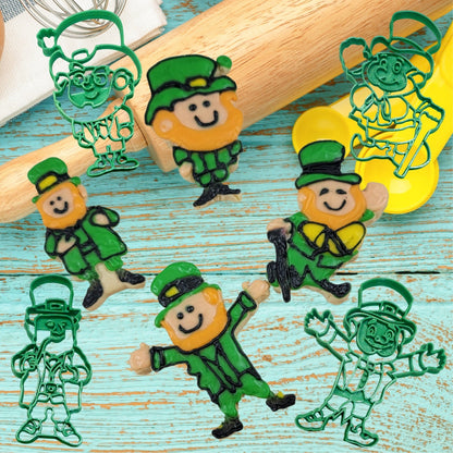 Leprechauns Irish Saint Patricks Pattys Day Set Of 4 Cookie Cutters USA PR1571