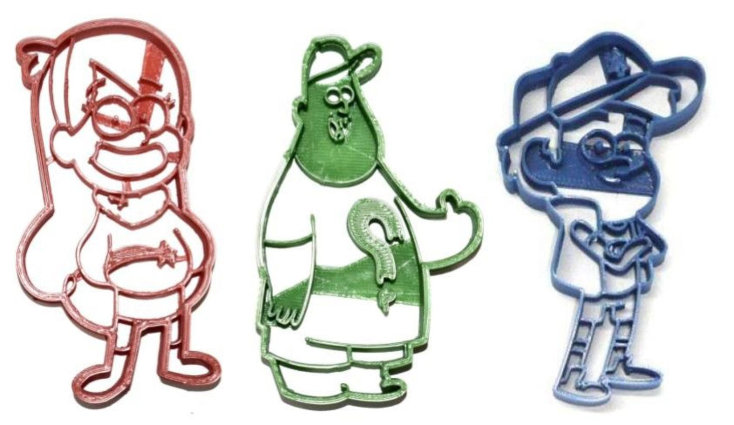 Gravity Falls Cartoon TV Series Set Of 3 Cookie Cutters PR1630