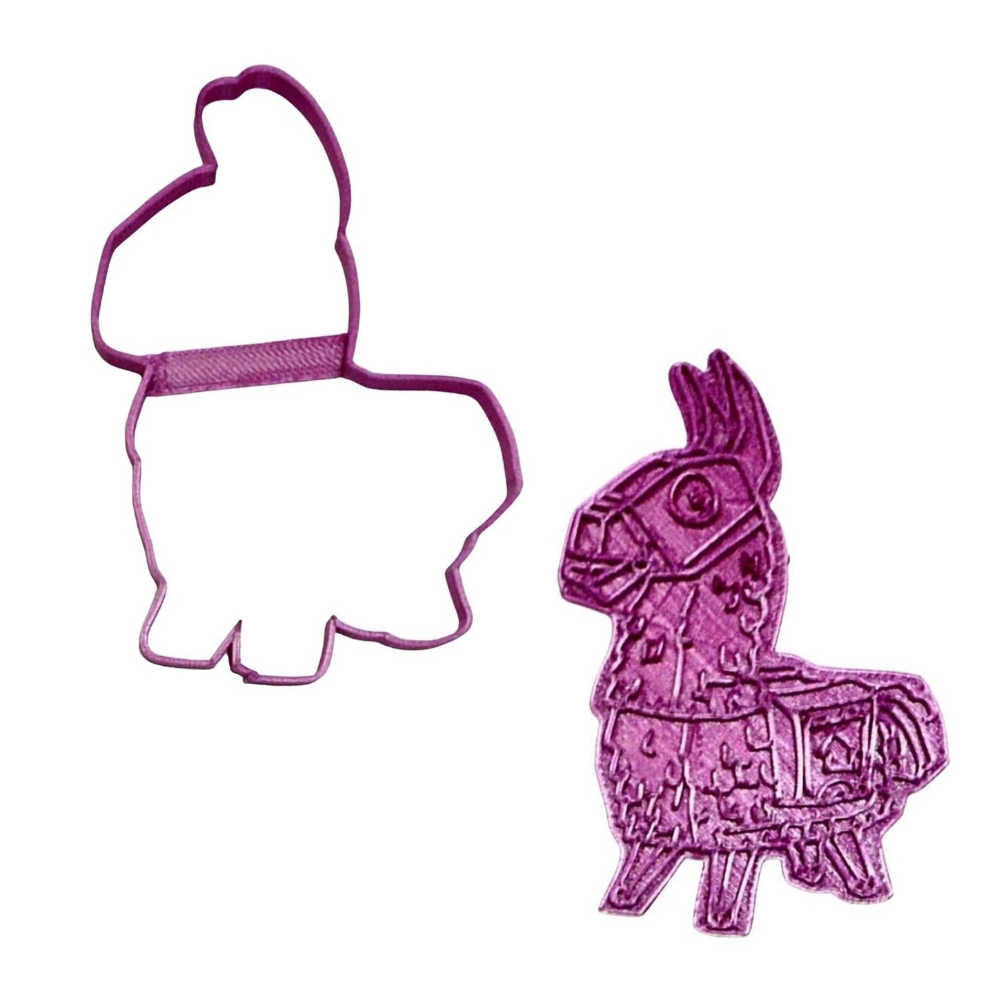 Llama Donkey Fortnite Video Game 2 pc Cookie Cutter and Stamp Made in USA PR1634