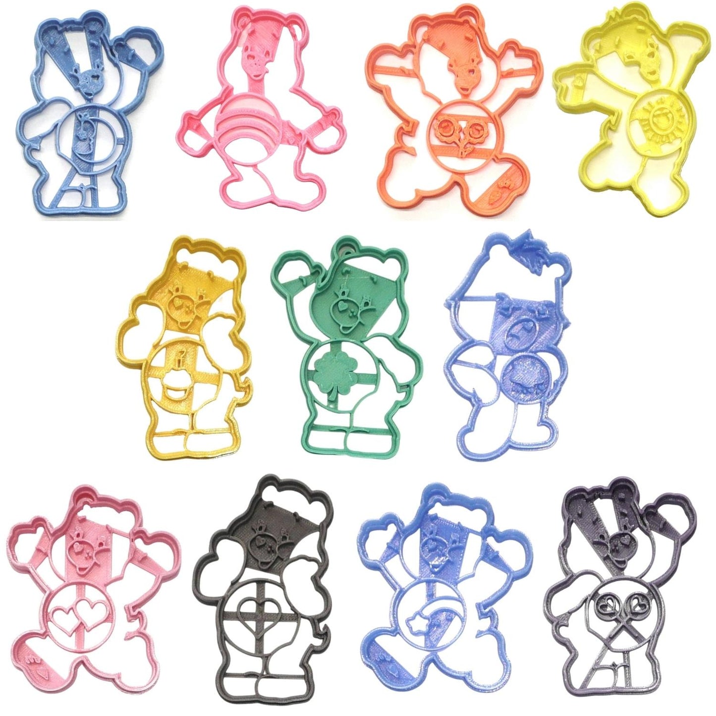 Care Bears Large Detailed Kit Set Of 11 Cookie Cutters USA PR1636