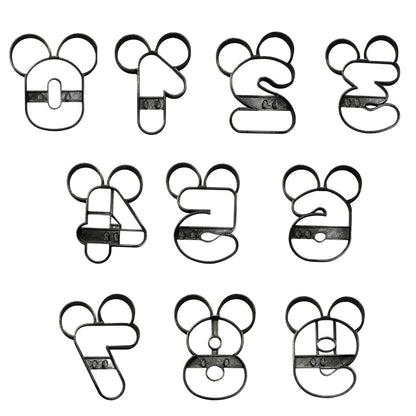 Mickey Mouse Detailed Numbers 0 To 9 Set Of 10 Cookie Cutters Made In USA PR1640